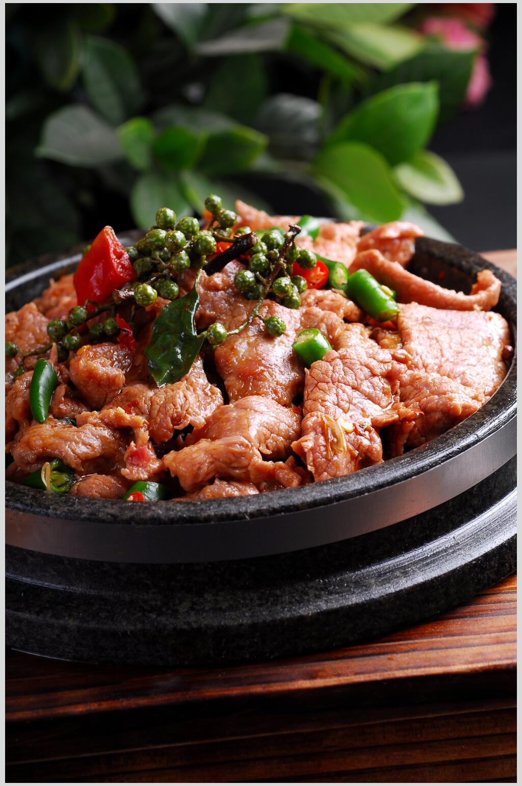 石锅滋补鹿柳高清摄影图片素材