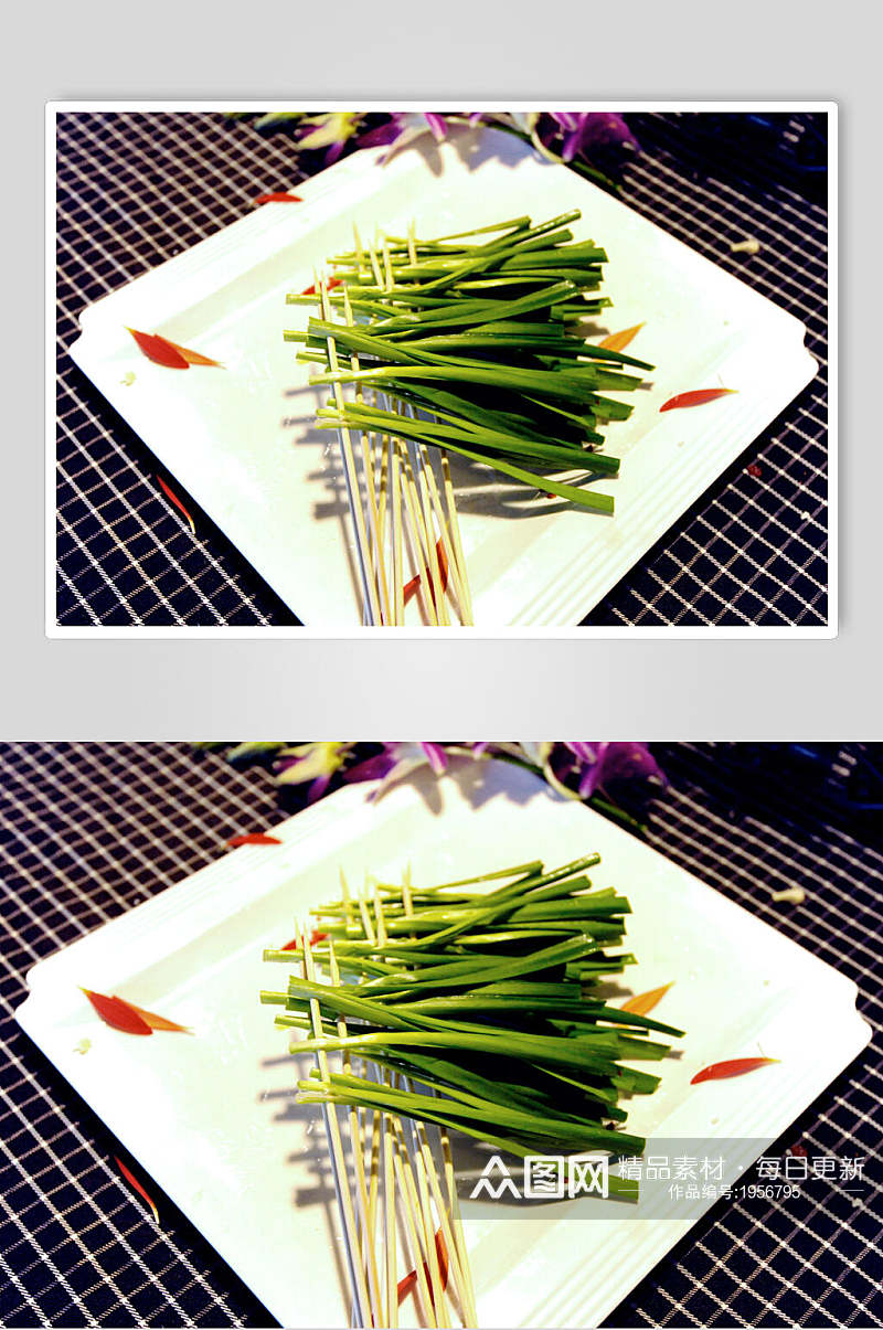 韭菜串串烧烤美食串串香图片素材