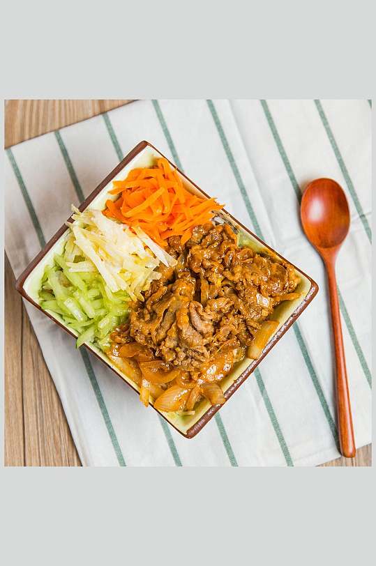 简约欢乐快餐美食摄影图