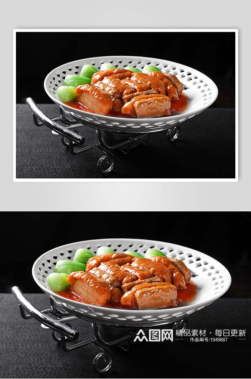 热粤菜香芋扣肉煲高清图片素材