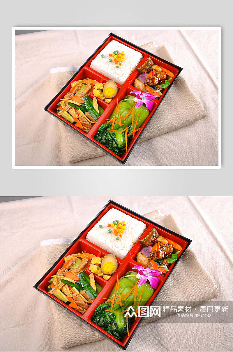 合理膳食快餐盒饭摄影图片素材