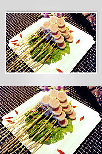 鱼豆腐烧烤美食串串香食品图片