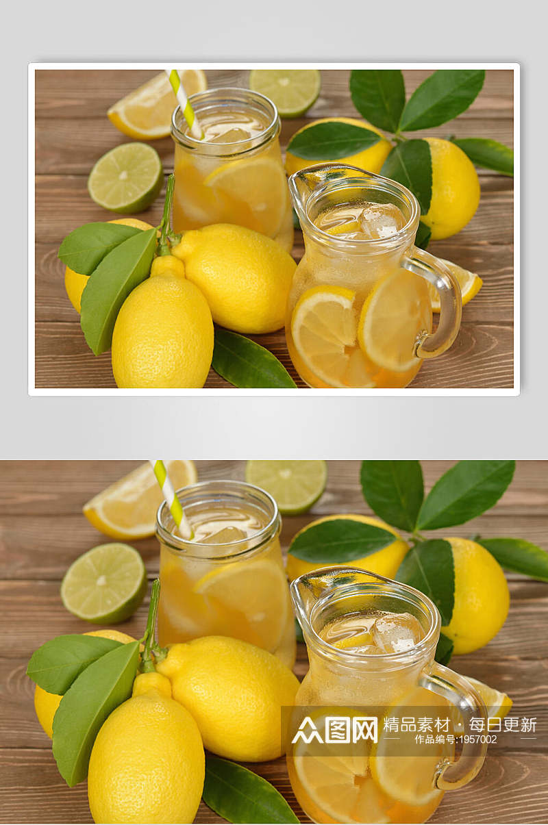 柠檬水果汁饮品高清图片素材