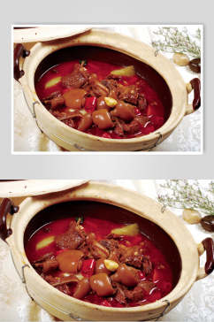 砂锅羊肉大菜高清摄影图片