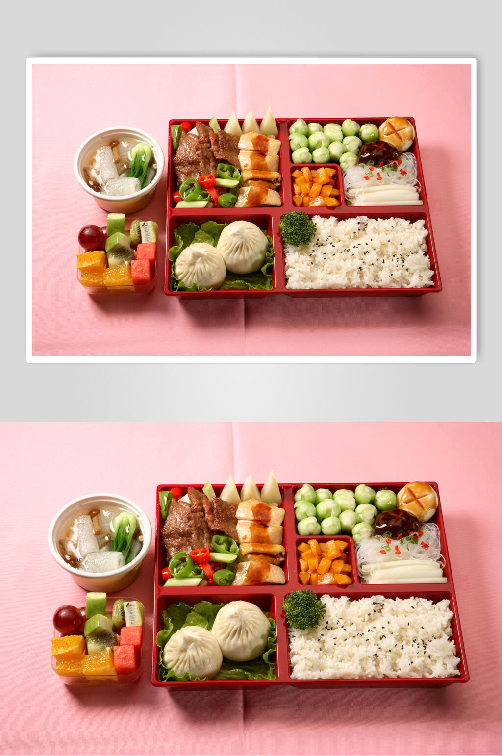 丰盛快餐盒饭高清图片素材