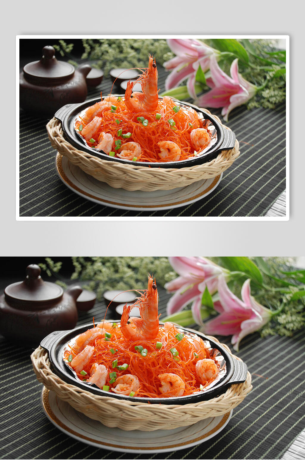 围虾粉丝煲高清图片素材