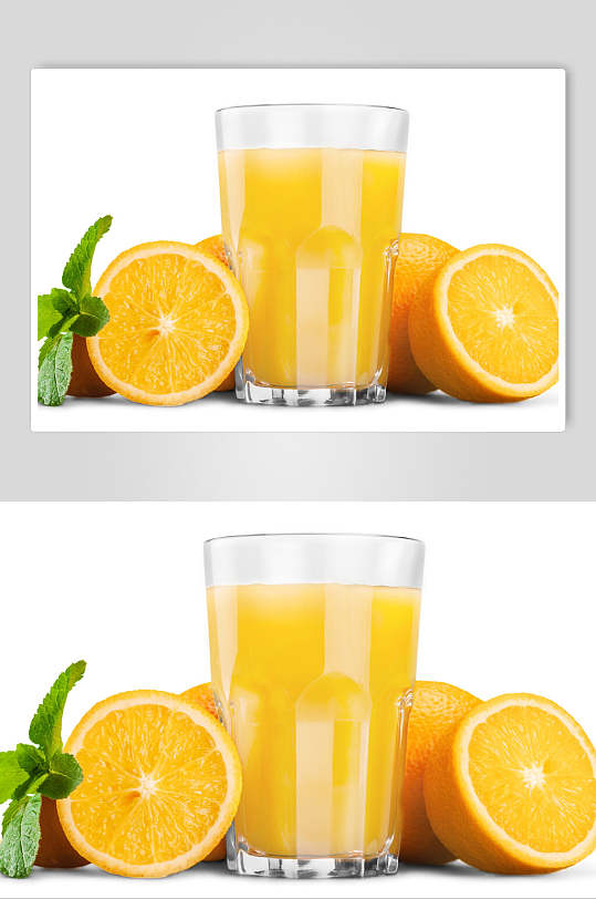 清爽橙汁果汁奶茶美食图片
