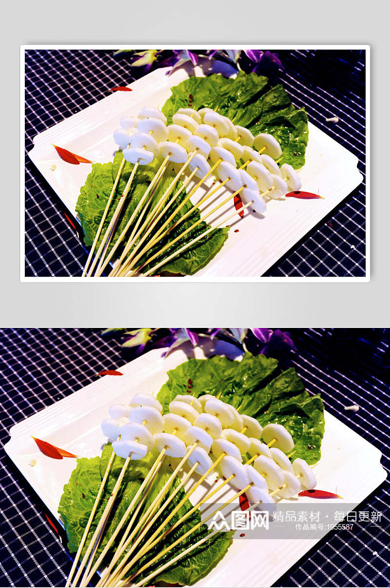 素菜烧烤美食串串香高清摄影图片素材