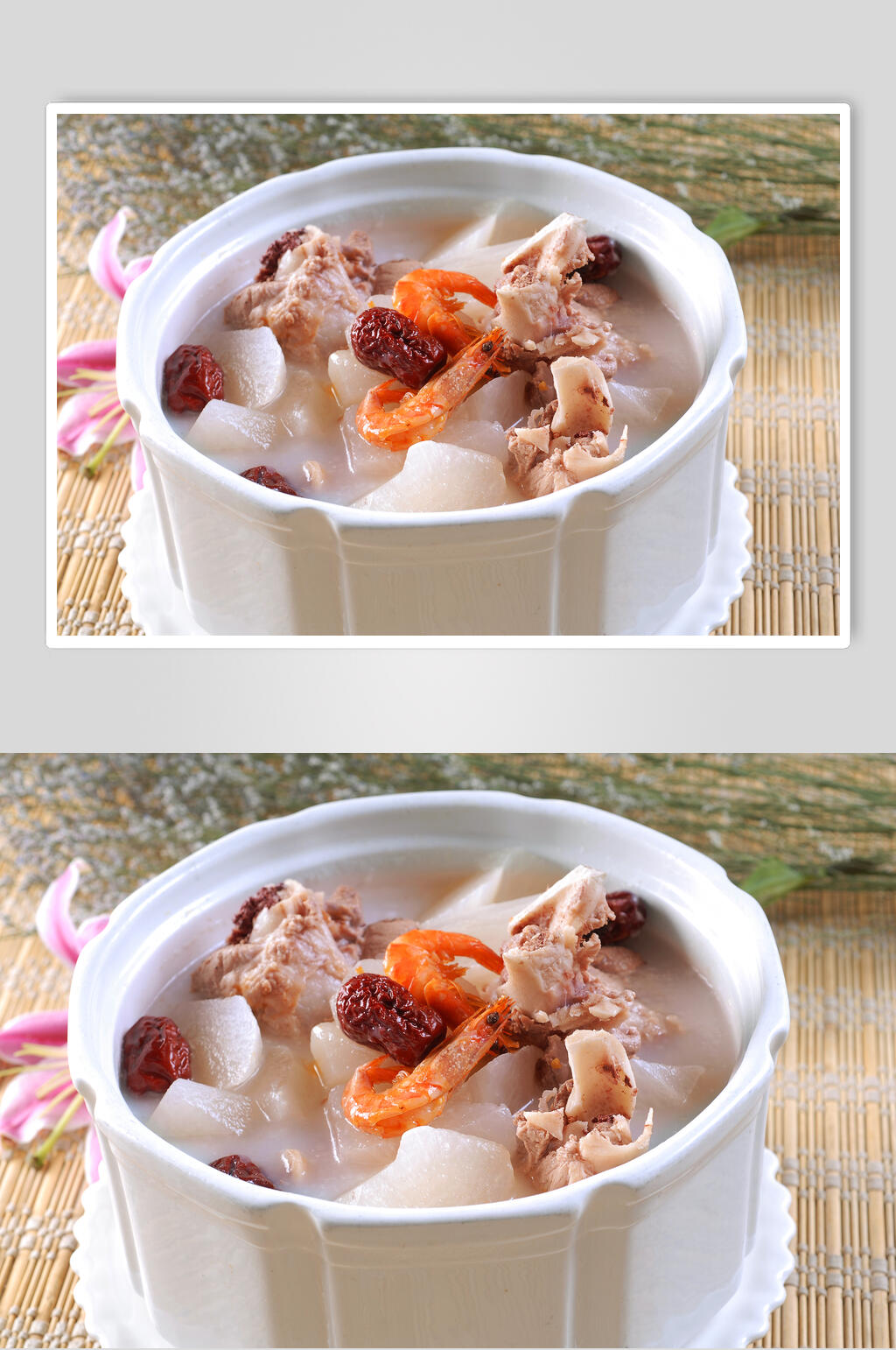 热菜萝卜煲猪骨高清图片素材