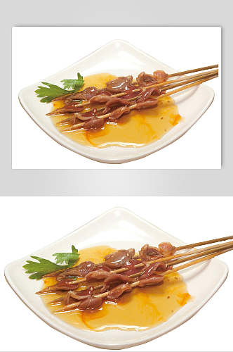 火腿肠烤串美食摄影图