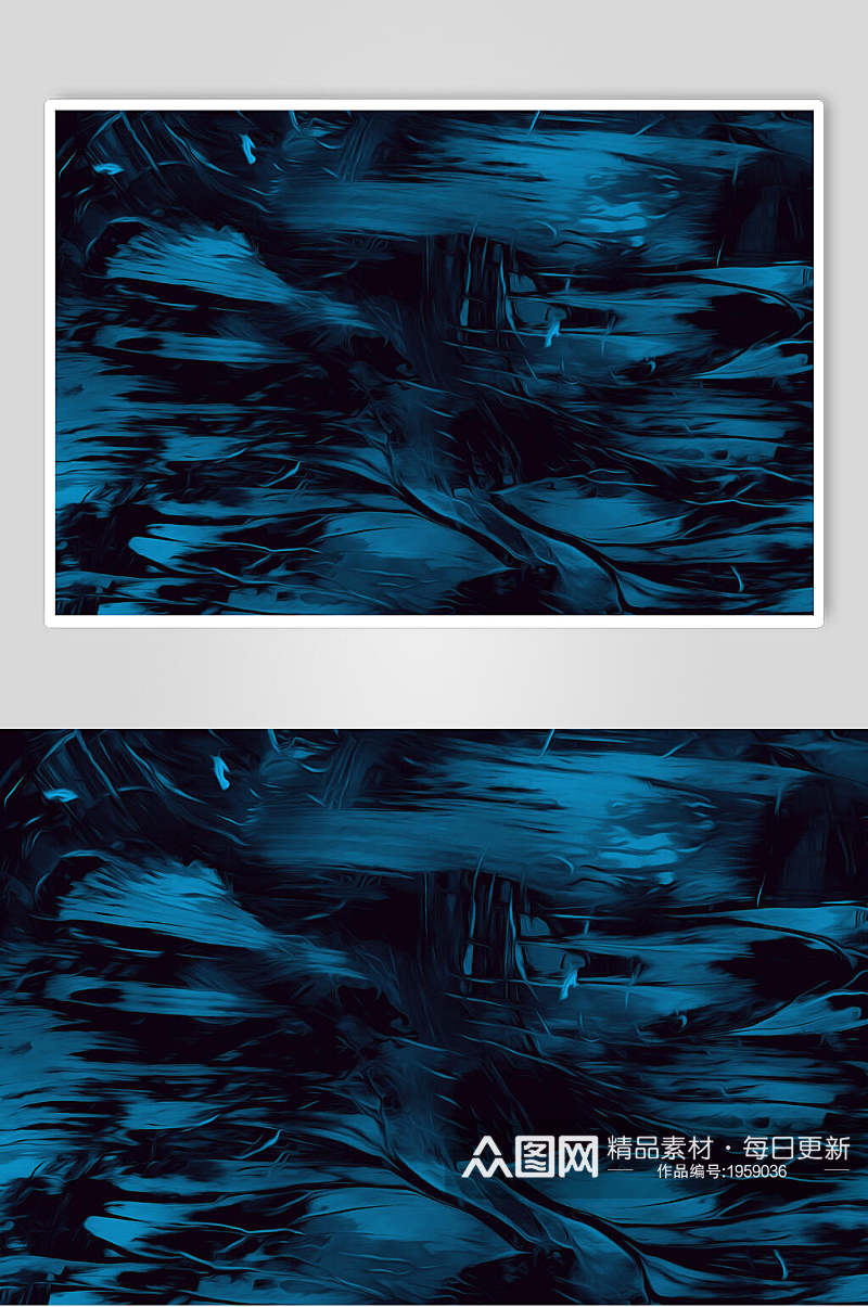 蓝色油彩流动图片素材