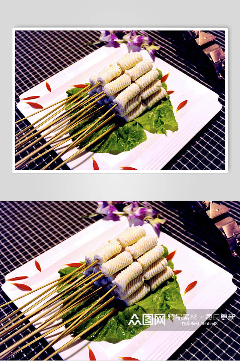 鱼豆腐烧烤美食串串香高清图片素材