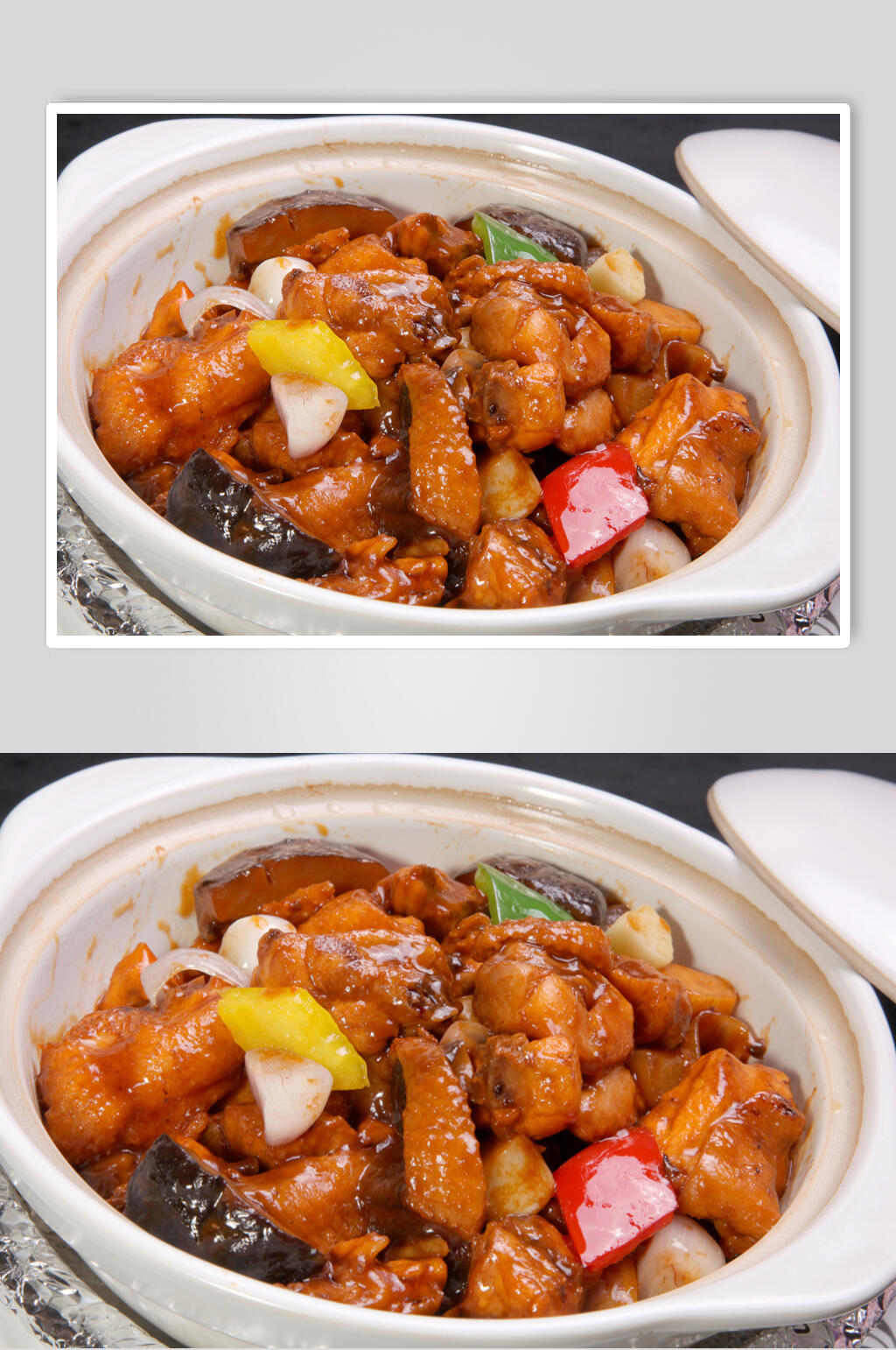 豉香滑鸡煲高清图片素材