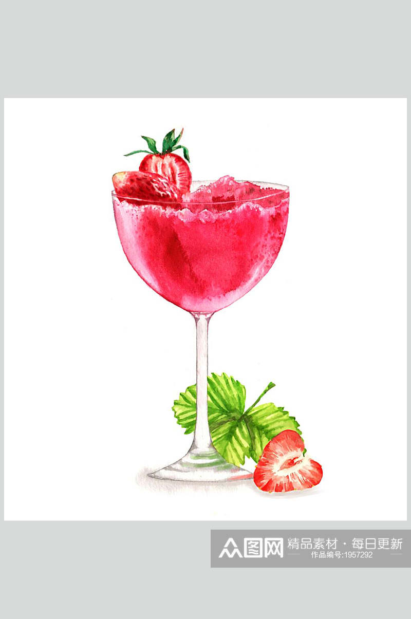 美味草莓果汁奶茶美食图片素材