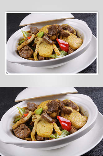 豆腐卷焖羊肉美食图片
