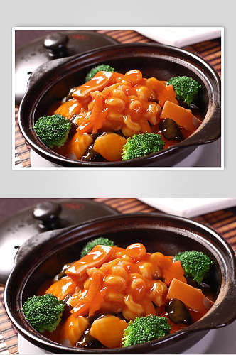 热菜海鲜煲高清图片