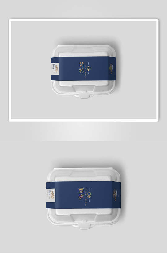 中式餐厅品牌包装盒标签VI样机效果图