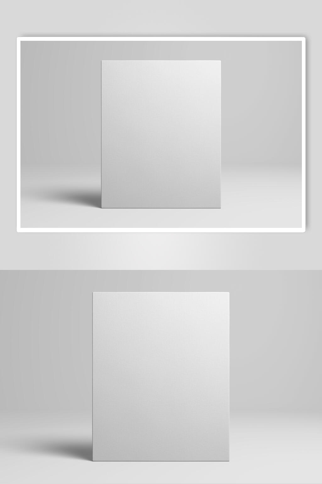 白色装饰画相册画布样机效果图素材
