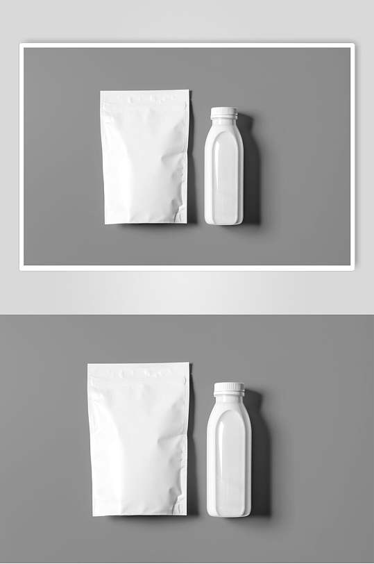 牛奶盒包装袋装瓶装样机效果图