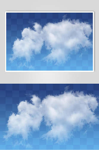 云雾云朵白云素材两联云朵大云团