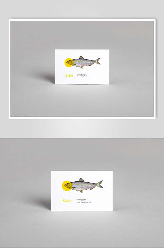 日式海鲜餐厅名片VI样机效果图