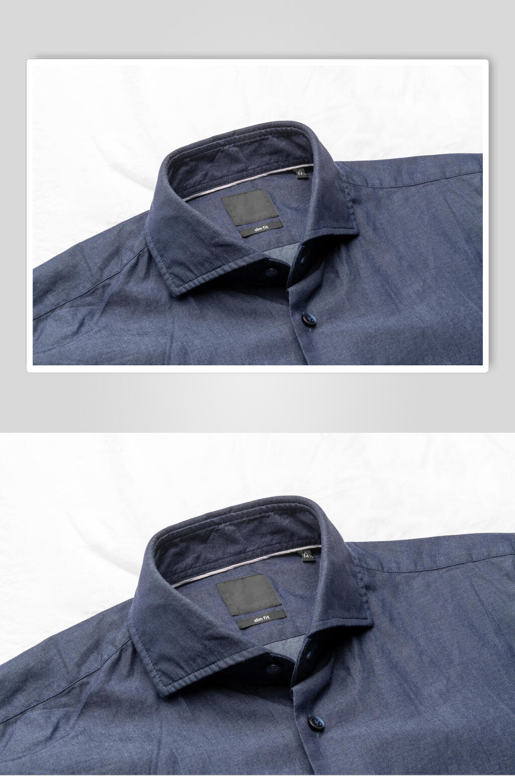 简约衣服领子服饰标签样机素材