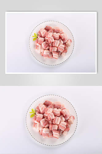 猪肉粒猪肉摄影图片