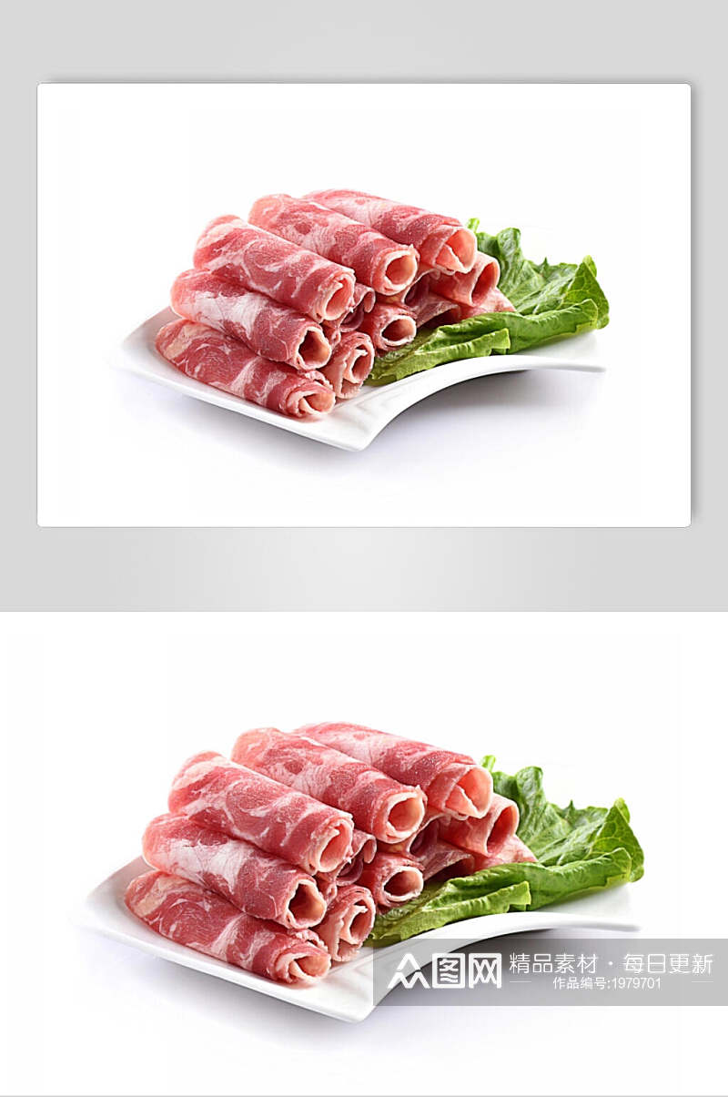 猪肉卷培根猪肉摄影图片素材