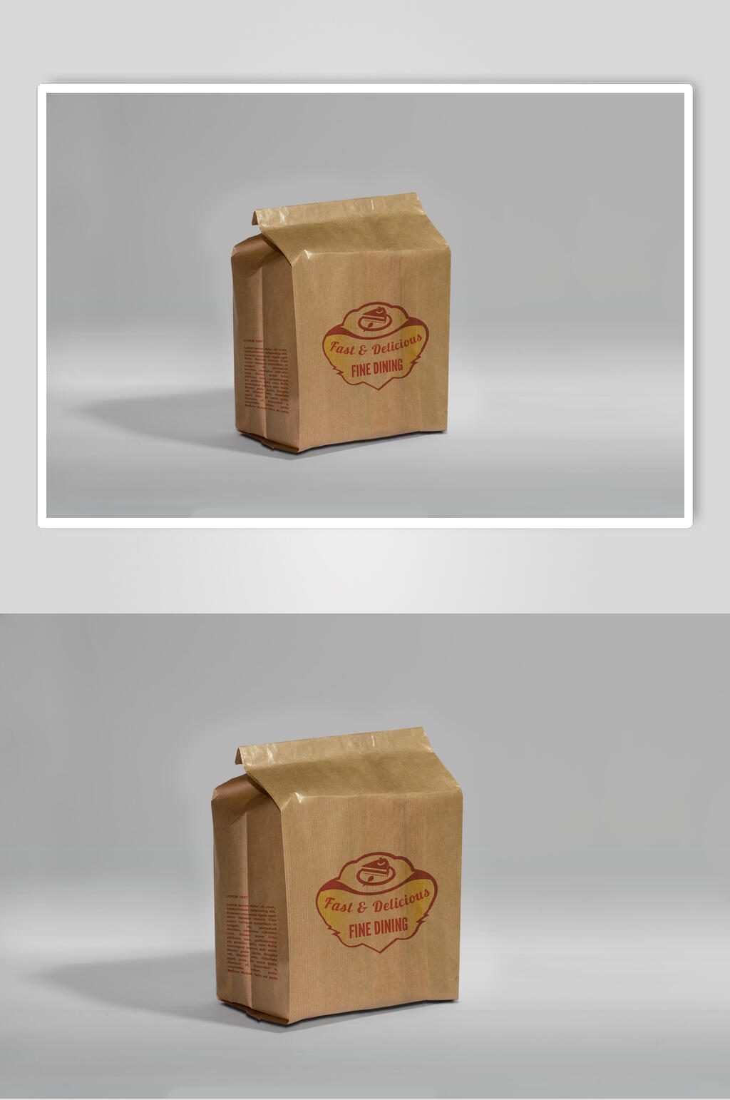 牛皮纸食品袋样机效果图素材