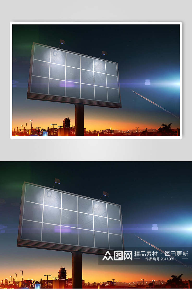 大城市电子大屏幕海报样机素材