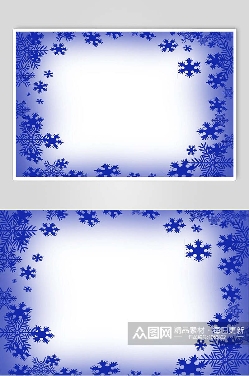 圣诞节雪花相框高清图片素材