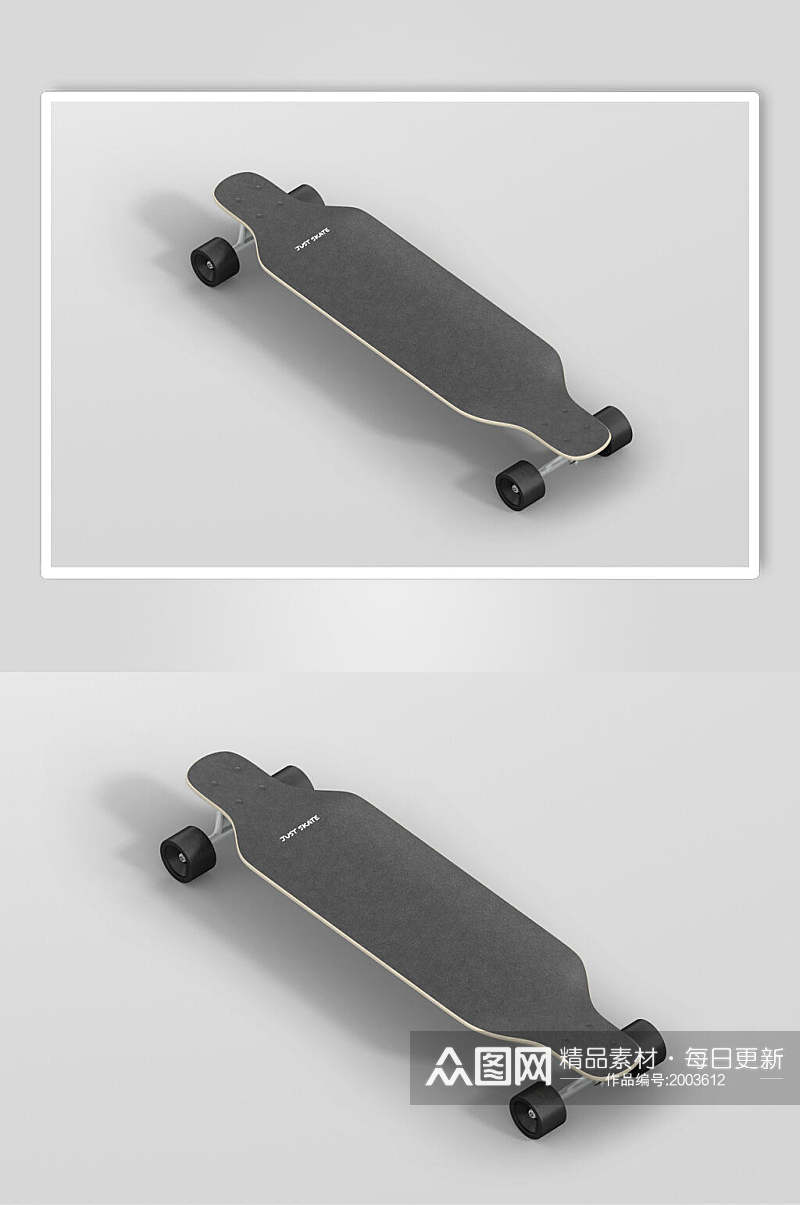 创意灰色滑板样机效果图素材
