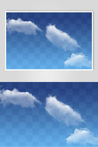 云雾云朵白云素材两联白云蓝天
