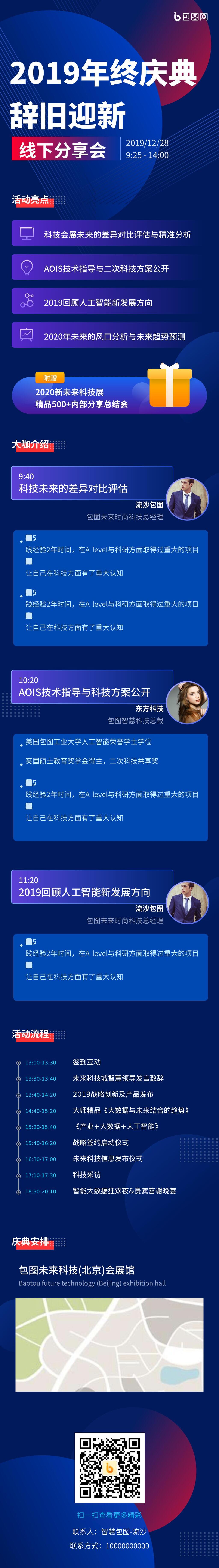 年终庆典除旧迎新数据报告手机H5长图素材