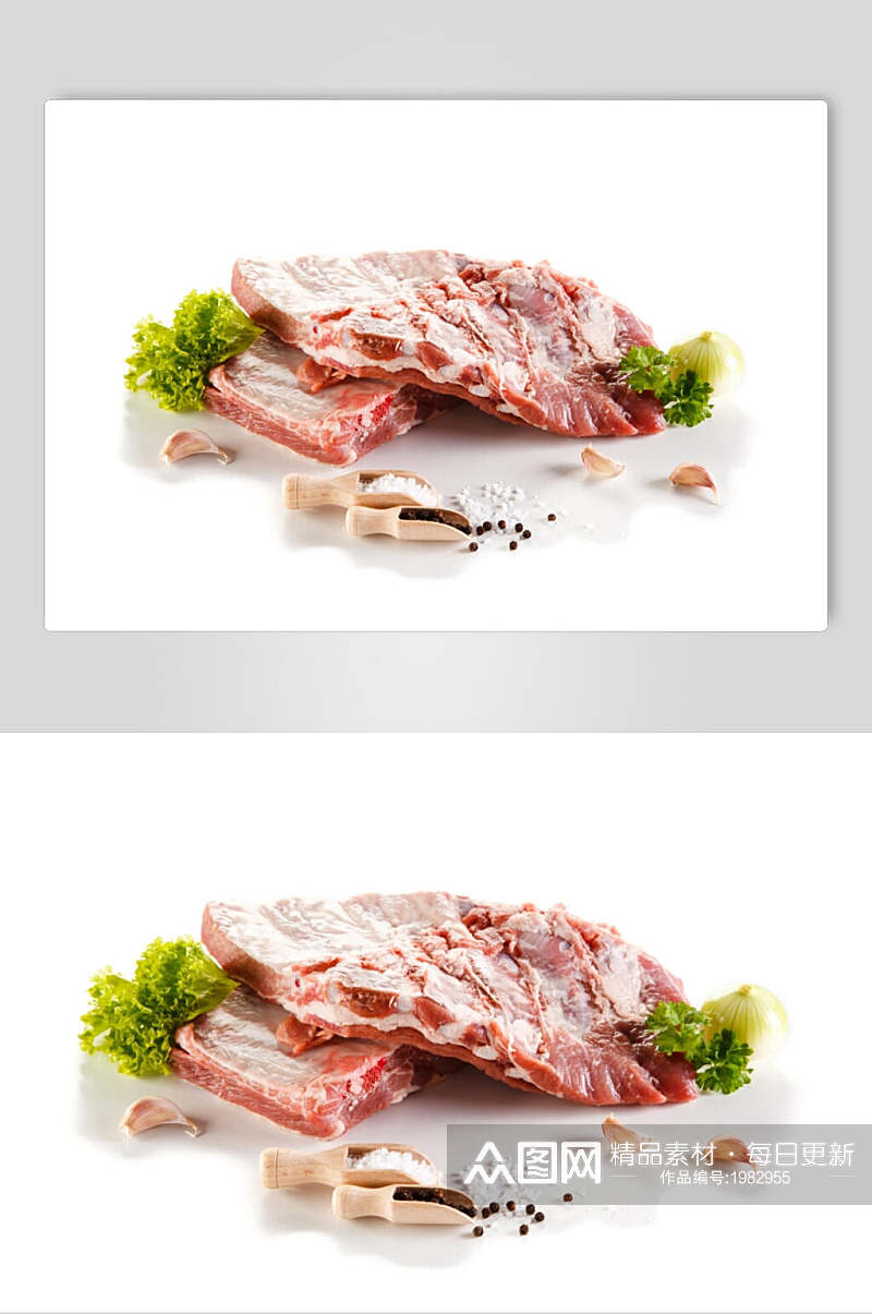 农家圈养猪精排猪肉摄影图片素材