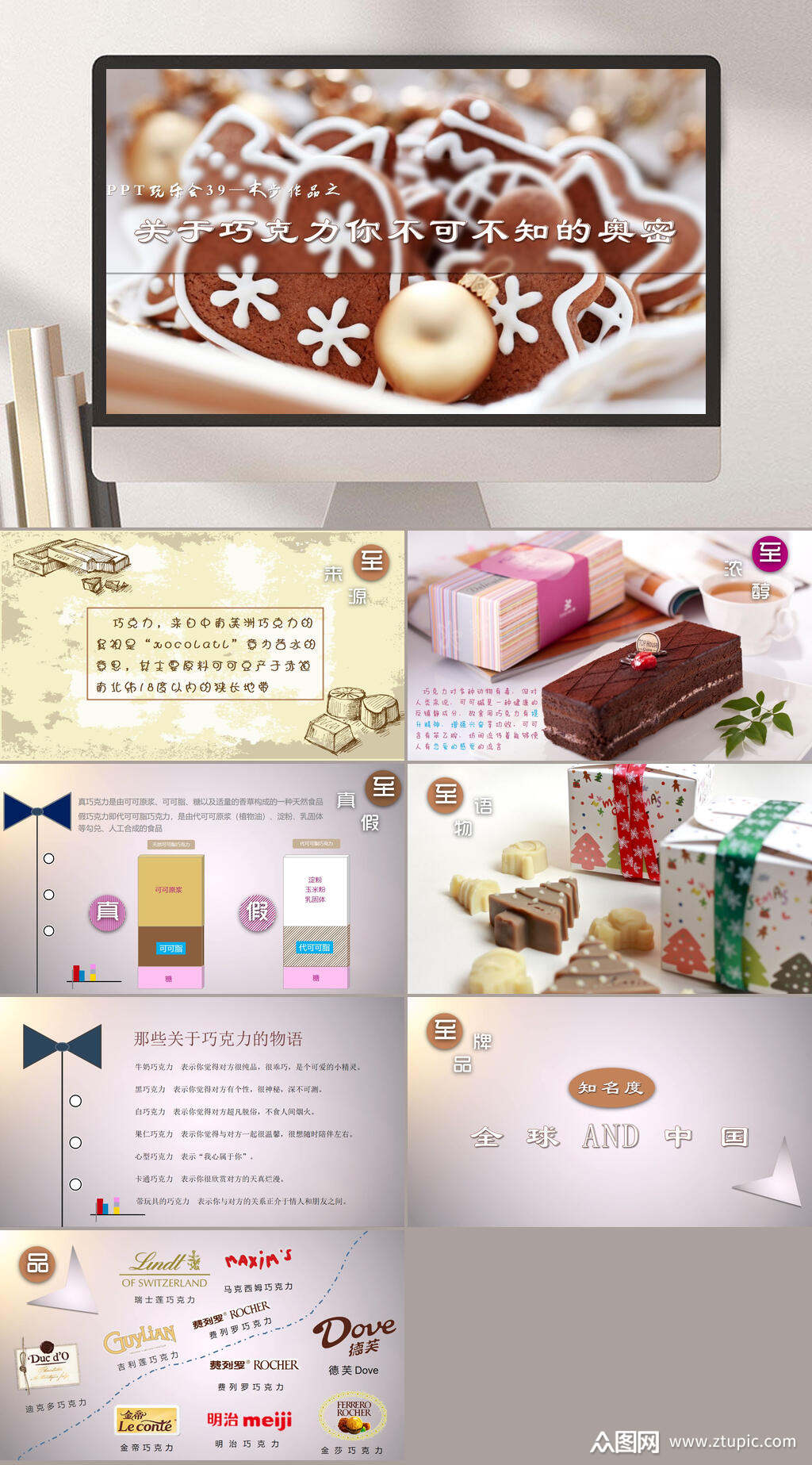 关于巧克力你不可不知的奥秘蛋糕甜品糕点产品展示推广ppt