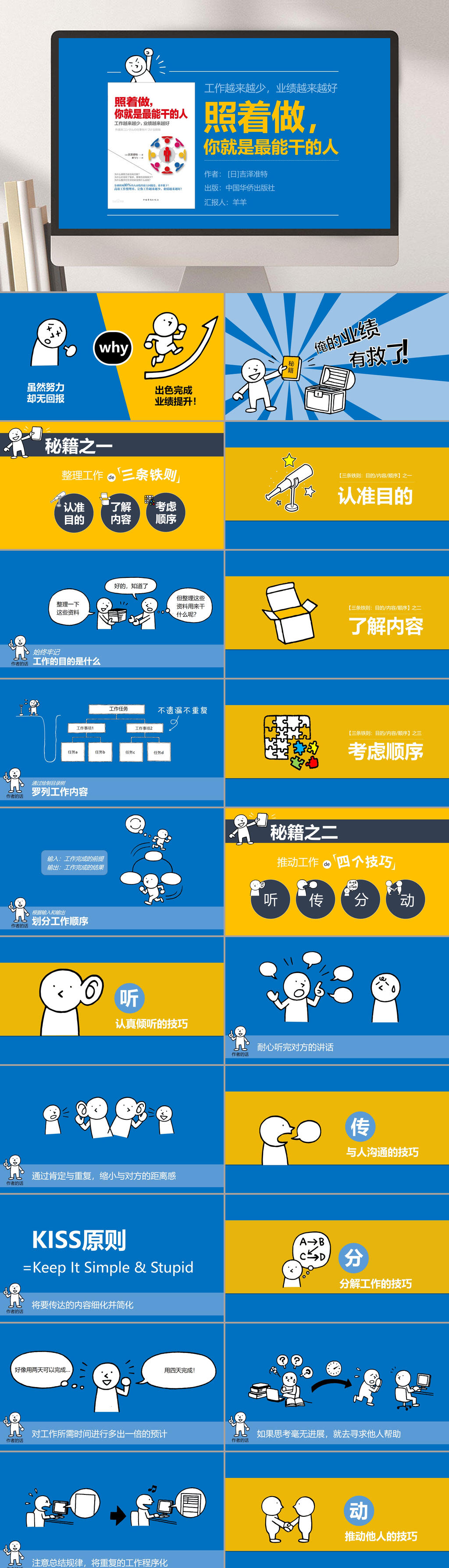 照着做你就是最能干的人读书笔记PPT素材
