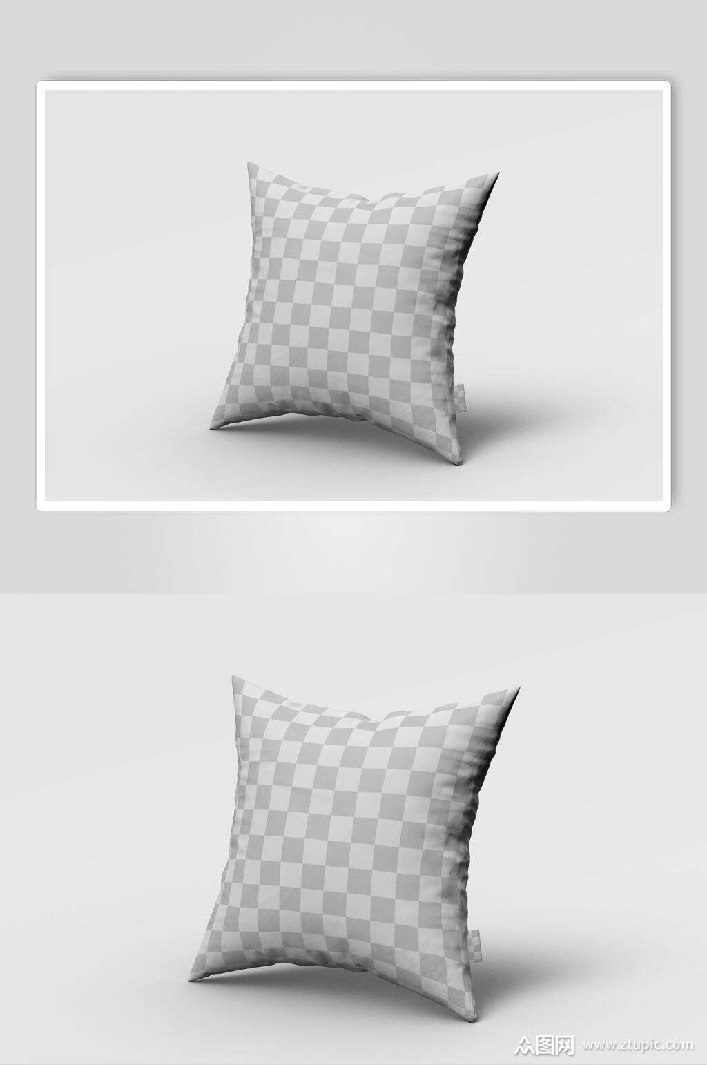 简约大气灰色枕头抱枕样机