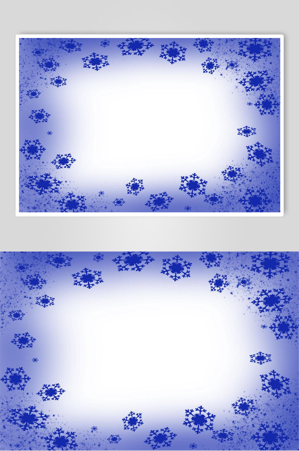 渐变西方节日圣诞节雪花相框高清图片素材
