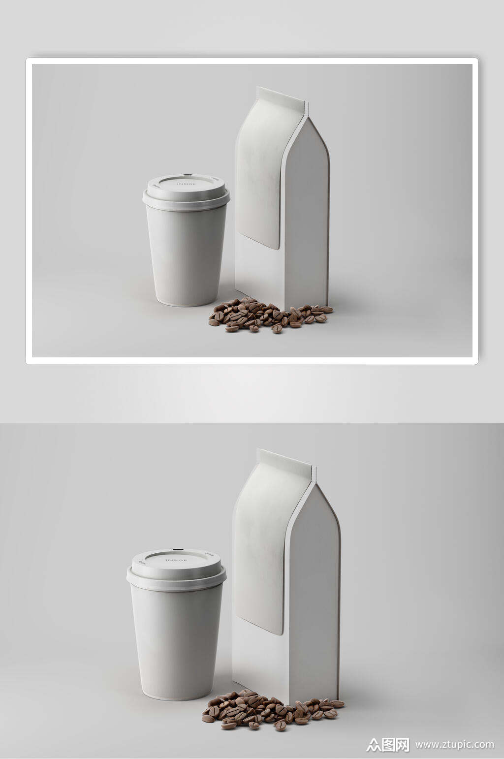 简约高端咖啡杯样机效果图样机