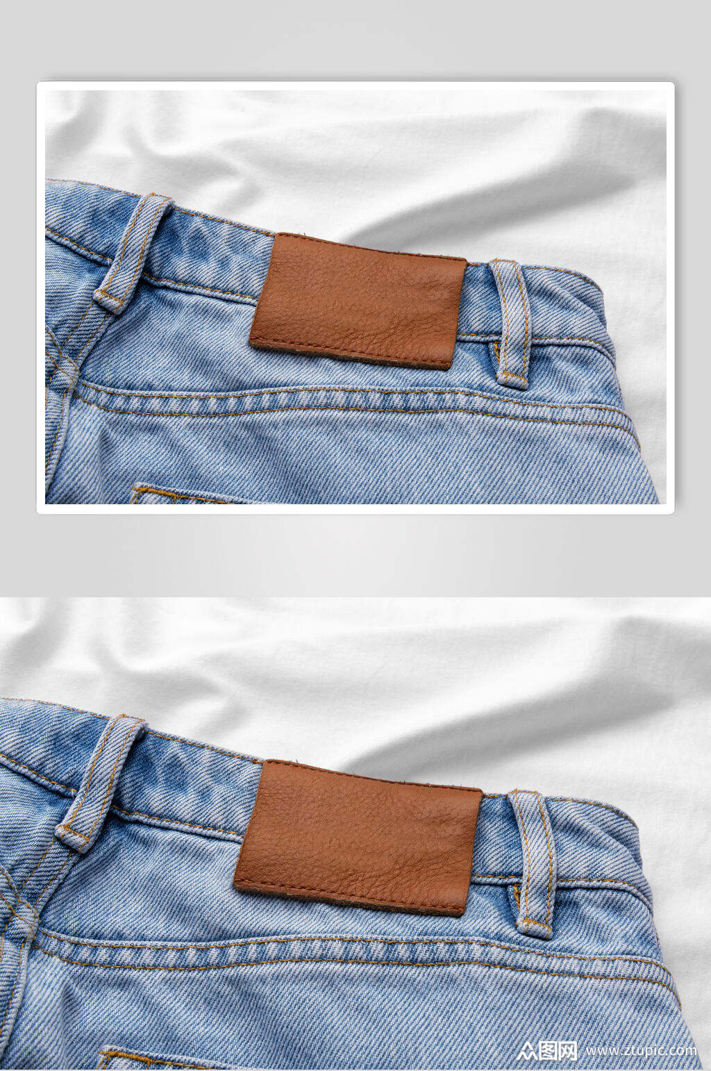 牛仔裤服饰标签样机