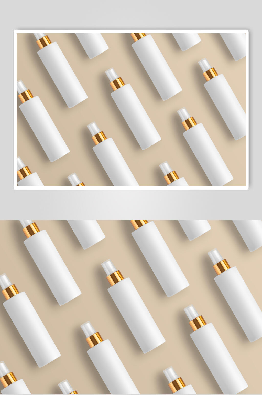精致时尚简约创意化妆品样机效果图素材
