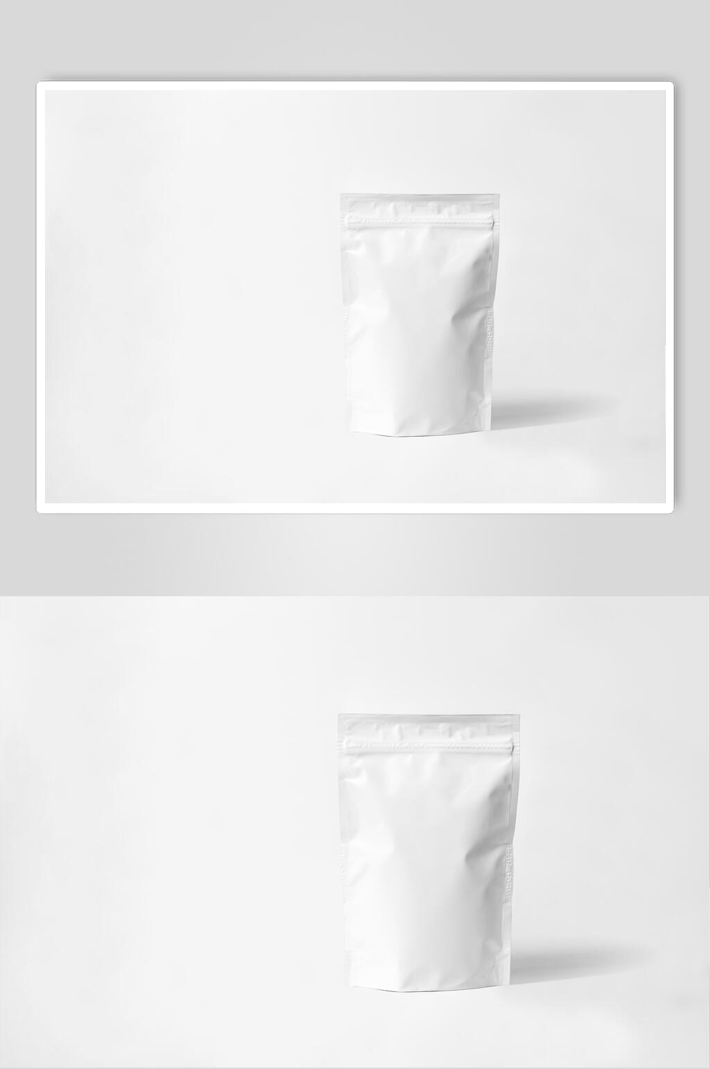 白色牛奶盒包装样机效果图素材
