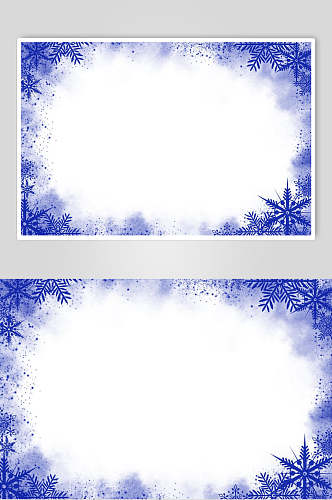创意西方节日圣诞节雪花相框高清图片