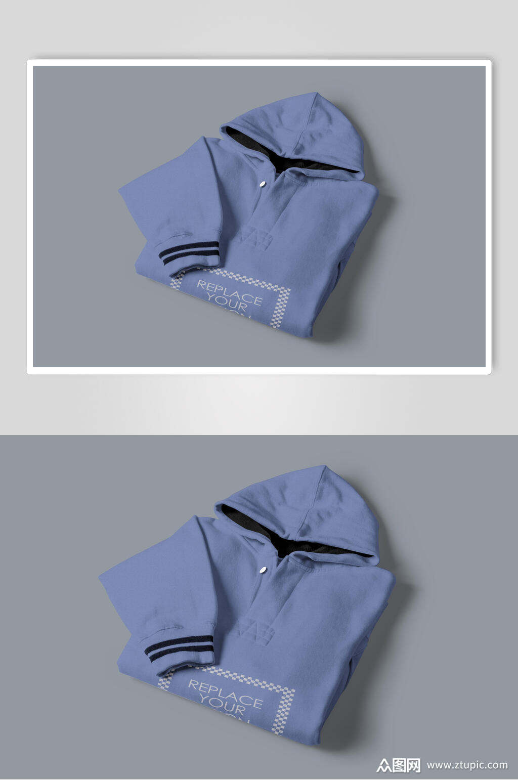 大气简约蓝色卫衣样机模板下载-编号1983799-众图网
