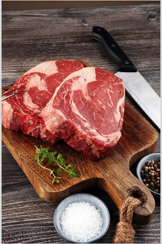 猪肉食盐摄影图片