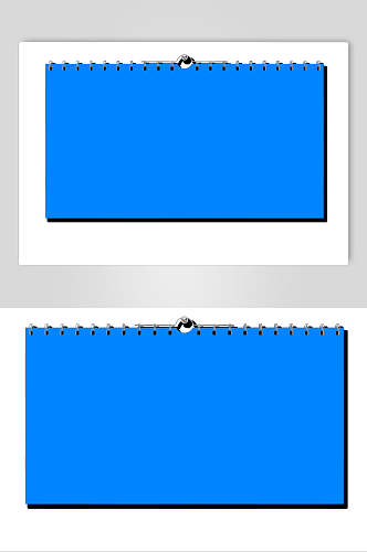 简约蓝色海报台历样机效果图