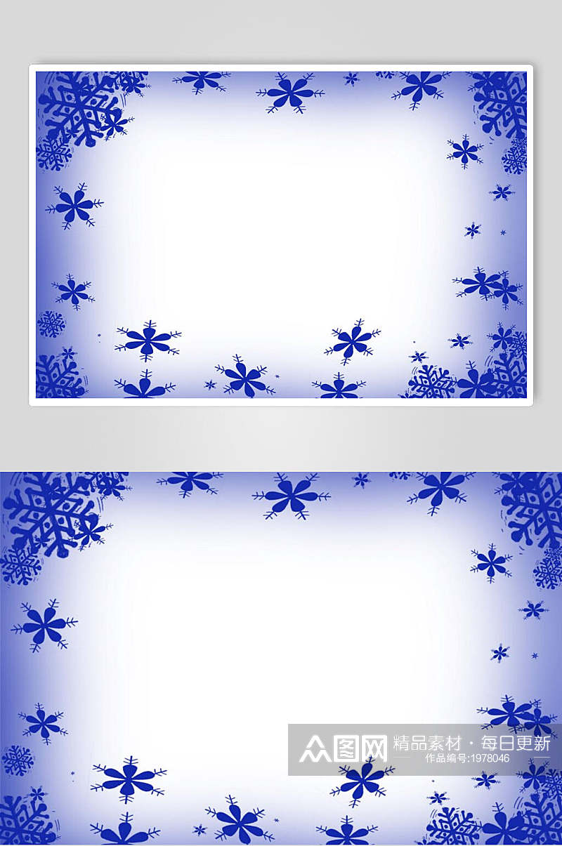 圣诞节雪花相框高清图片素材