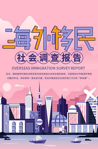 海外移民数据报告手机H5长图