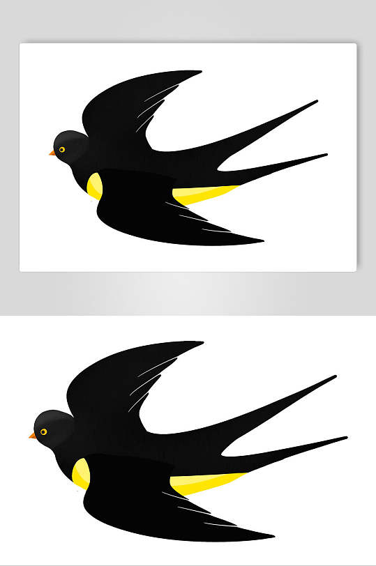 春天春季燕子素材两联挂画一只燕子